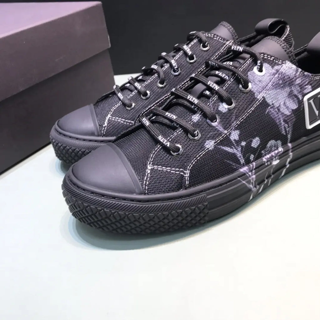 Valentino VLTN Black White Splatter Sneakers
