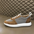 H Suede Mesh Brown White Sneakers