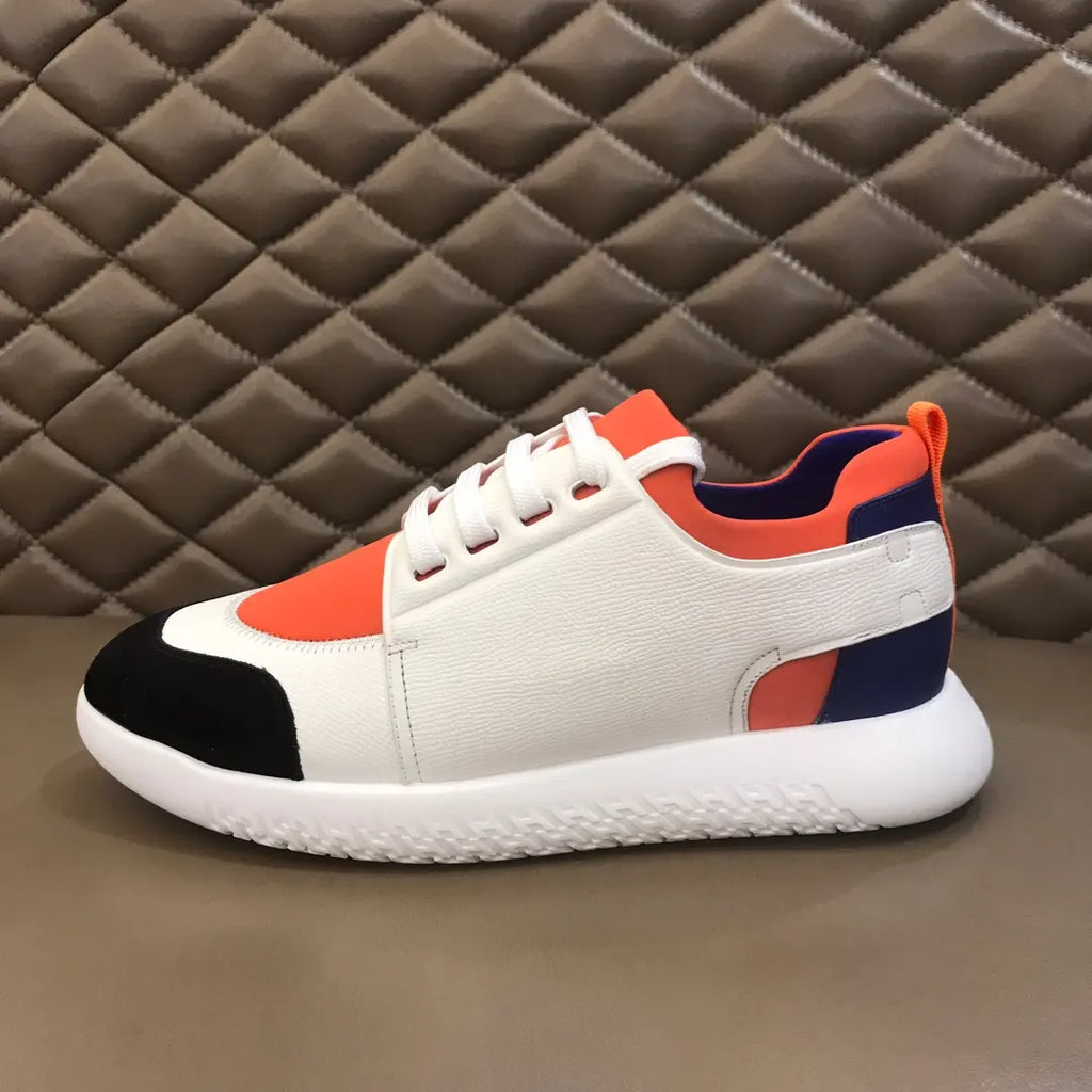 Hermès White Orange Black Blue Sneakers