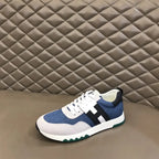 Hermes Denim Blue White Sneakers