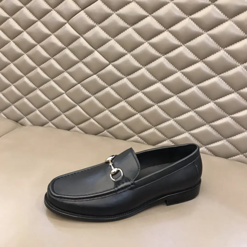 Gucci Horsebit Moccasin Black Leather Loafers