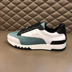 Hermes White Black Mint Green Sneakers