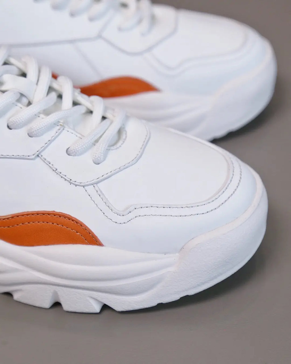 Valentino Garavani White Orange Sneakers