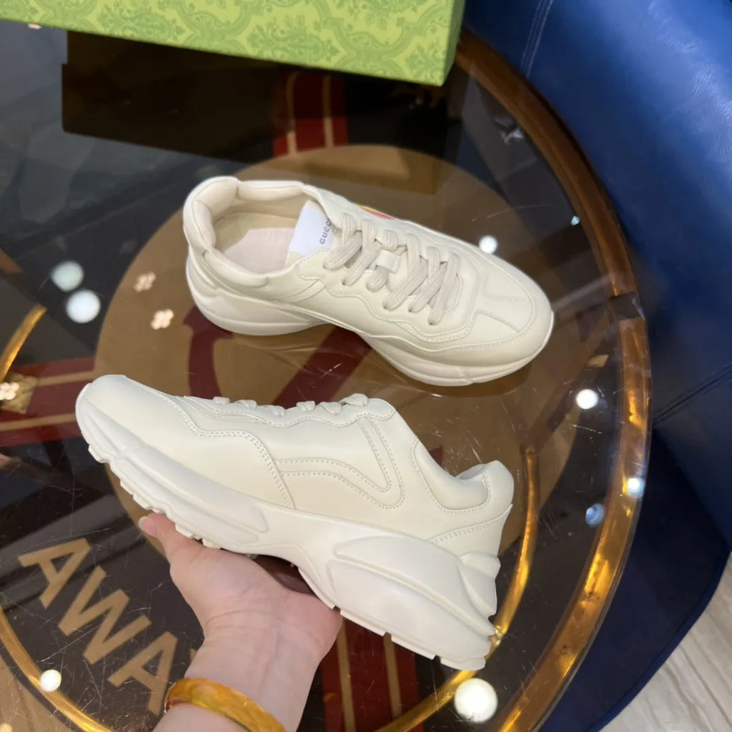 Gucci GG Beige Yellow Pink Blue Sneakers