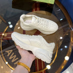 Gucci Red Heart Face White Sneakers
