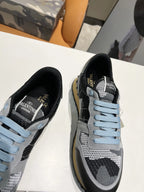 Valentino Rockrunner Camo Grey Black Sneakers