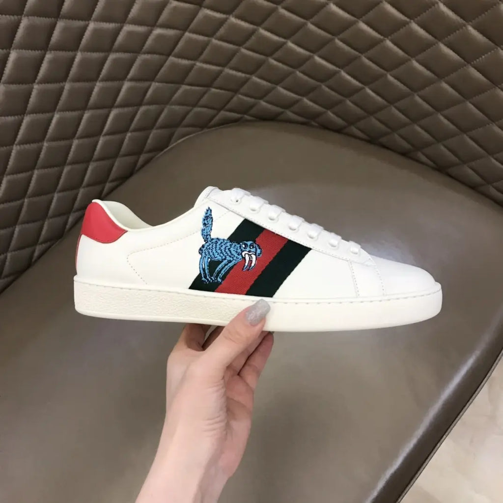 Gucci Dragon White Black Red Sneakers