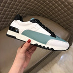 Hermes White Black Mint Green Sneakers