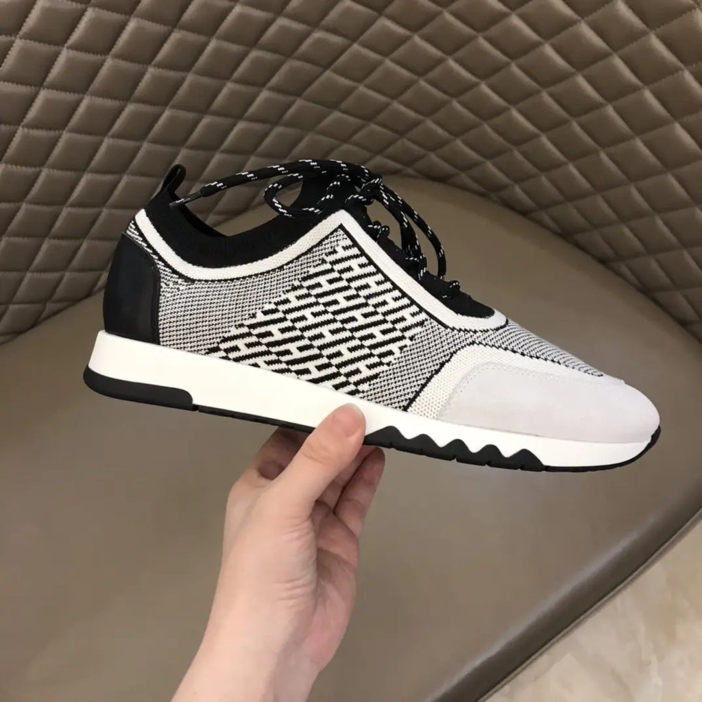 Hermes White Black Sneakers