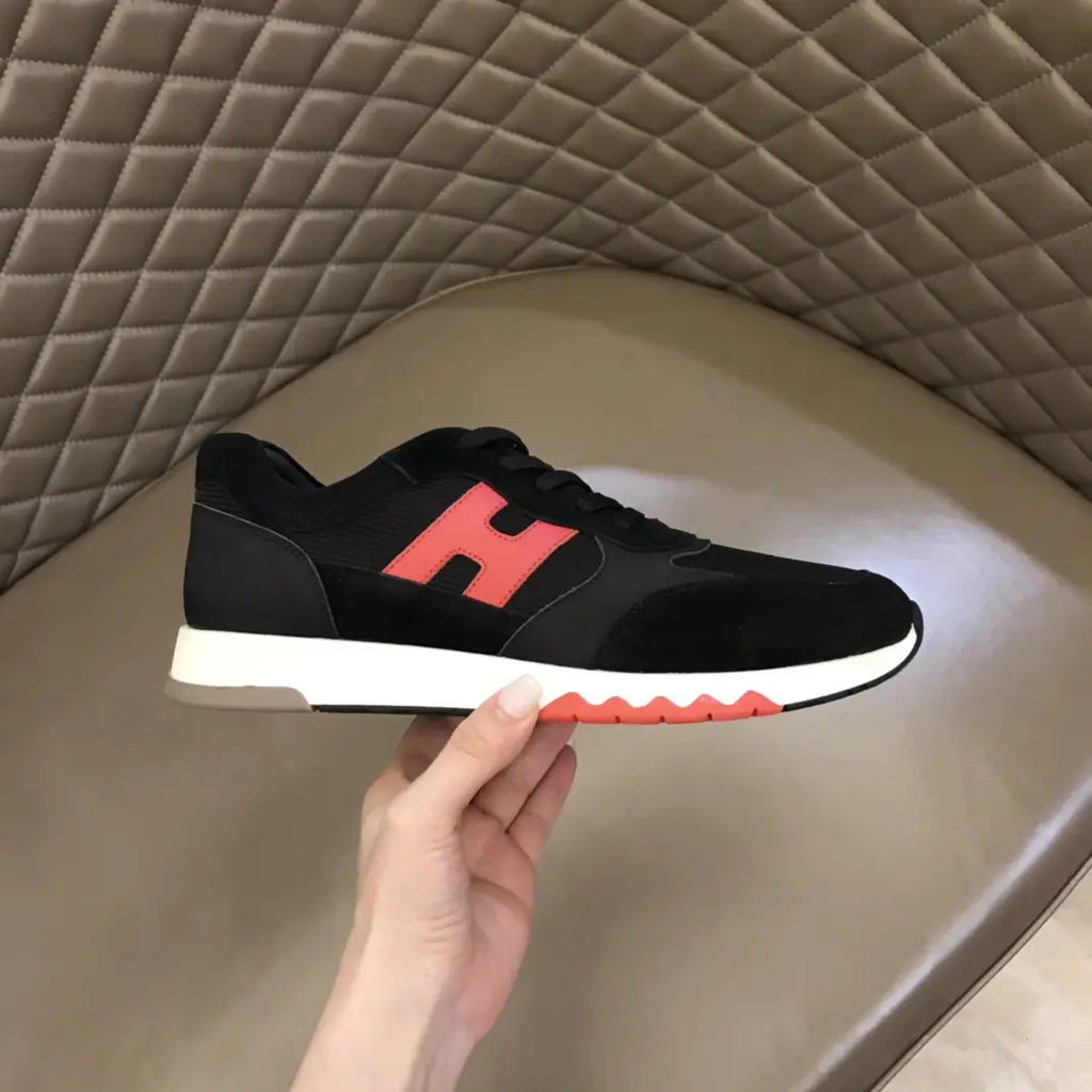 Hermès Paris Black Red White Sneakers