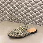 Gucci GG Supreme Beige Brown Mules