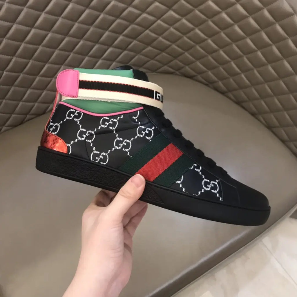 Gucci GG Supreme Black Red Green Sneakers