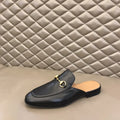 Gucci Horsebit Black Gold Bit Mules