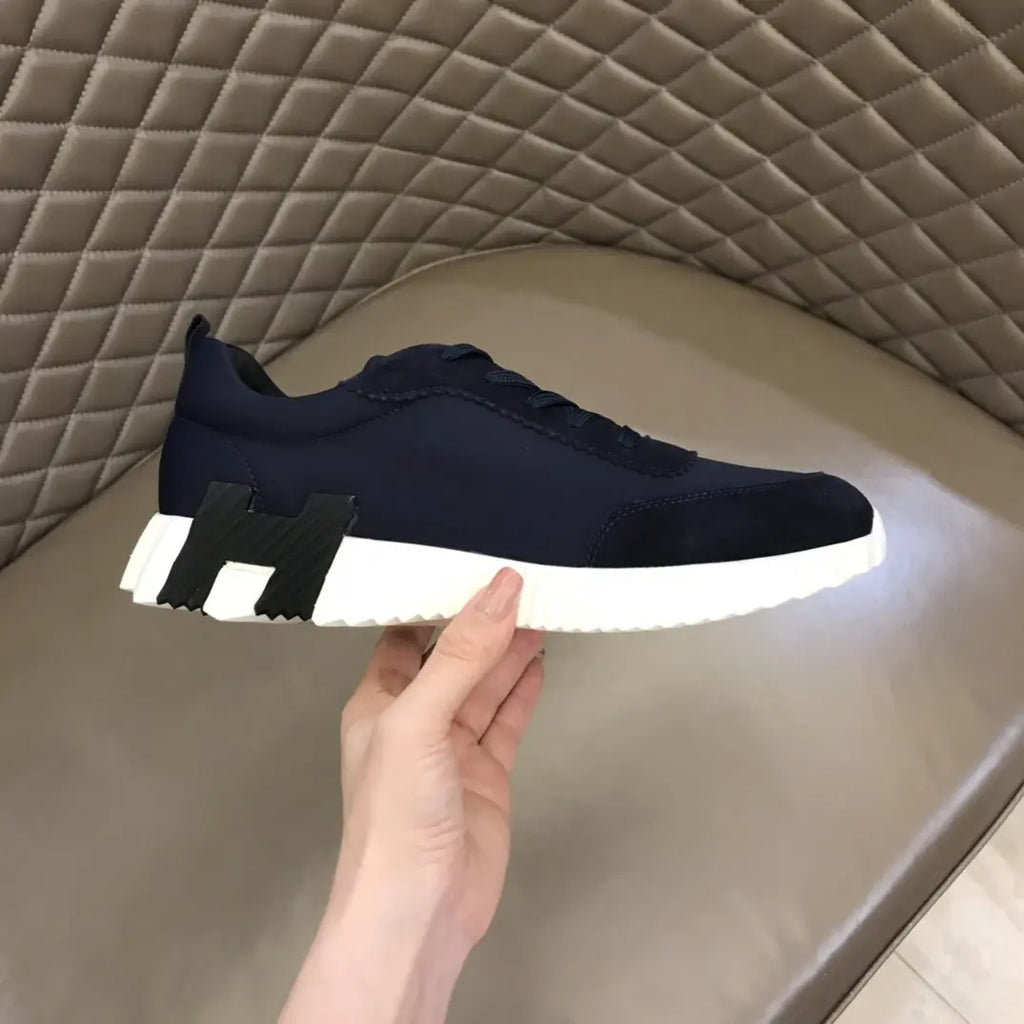 Hermès Navy Blue White Sole Sneakers