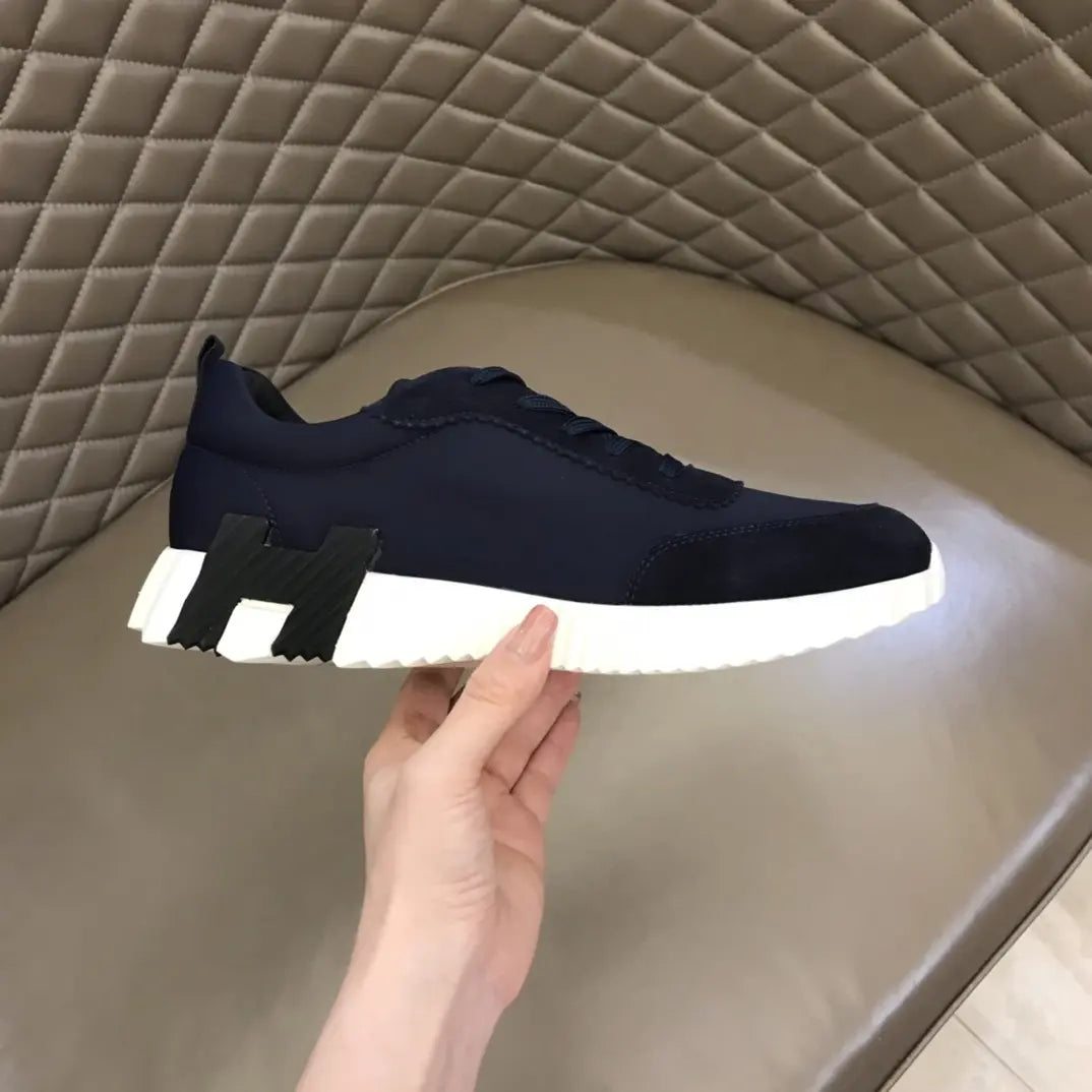 Hermès Navy Blue White Sole Sneakers