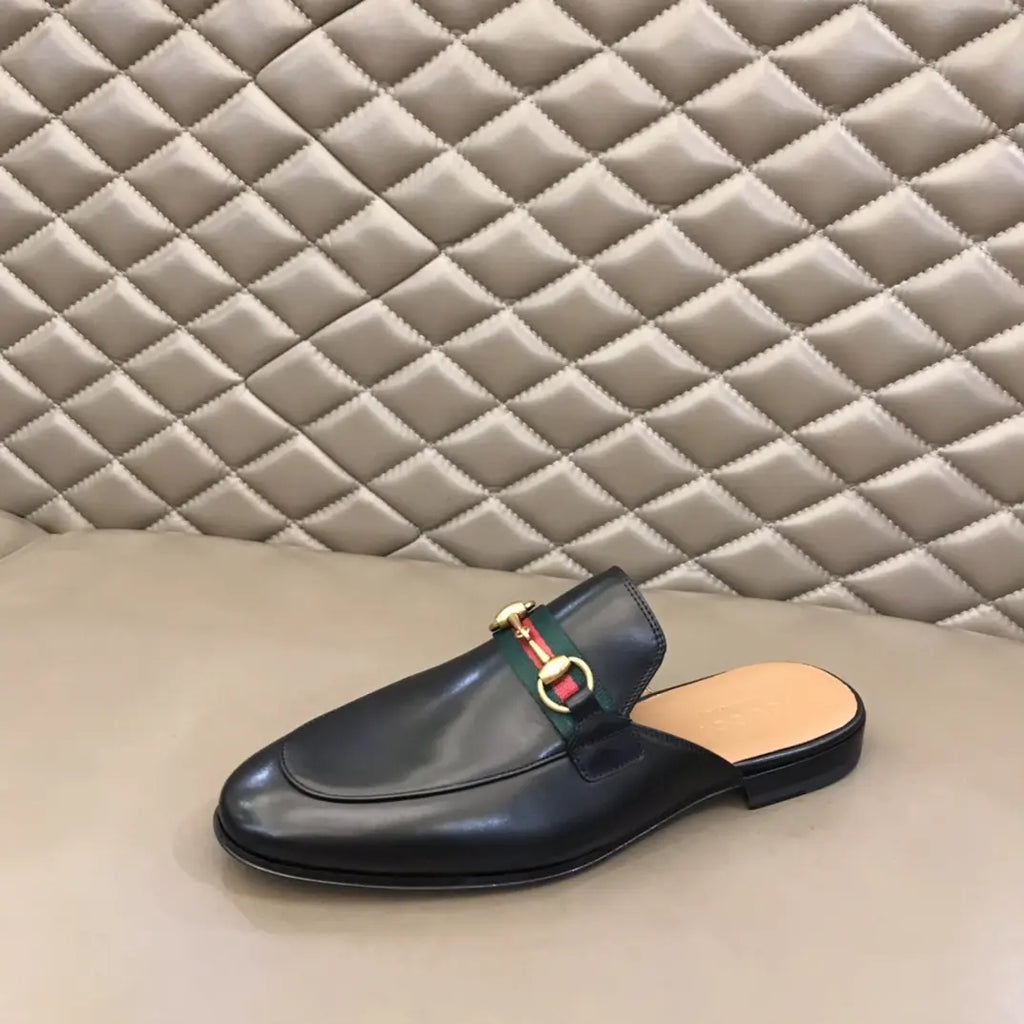 Gucci Horsebit Web Black Mules
