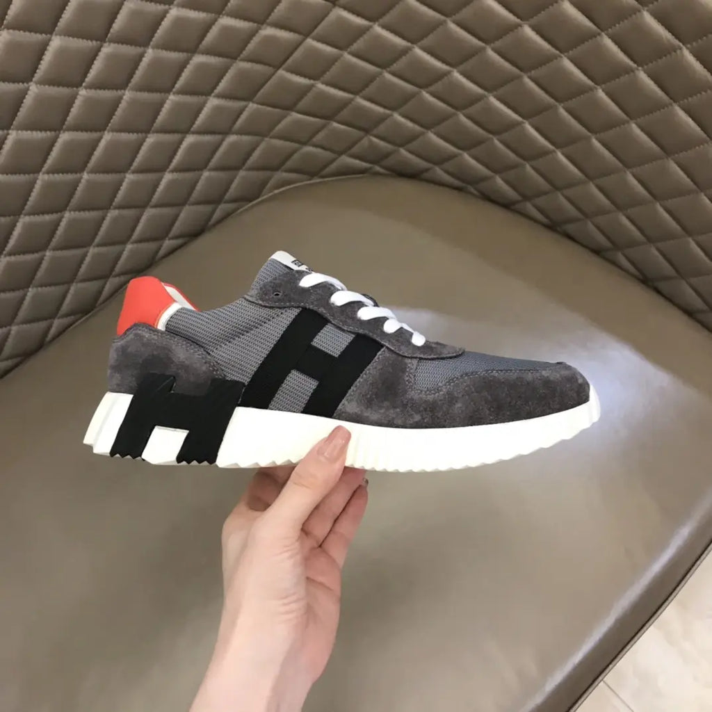 Hermes Bouncing Grey Black Orange Sneakers