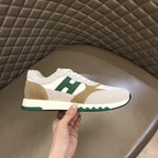 Hermes Paris White Green Beige Sneakers