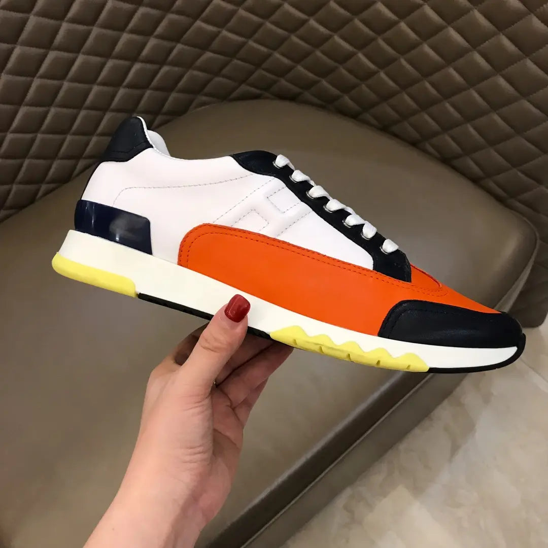 Hermes Bouncing Orange White Black Sneakers