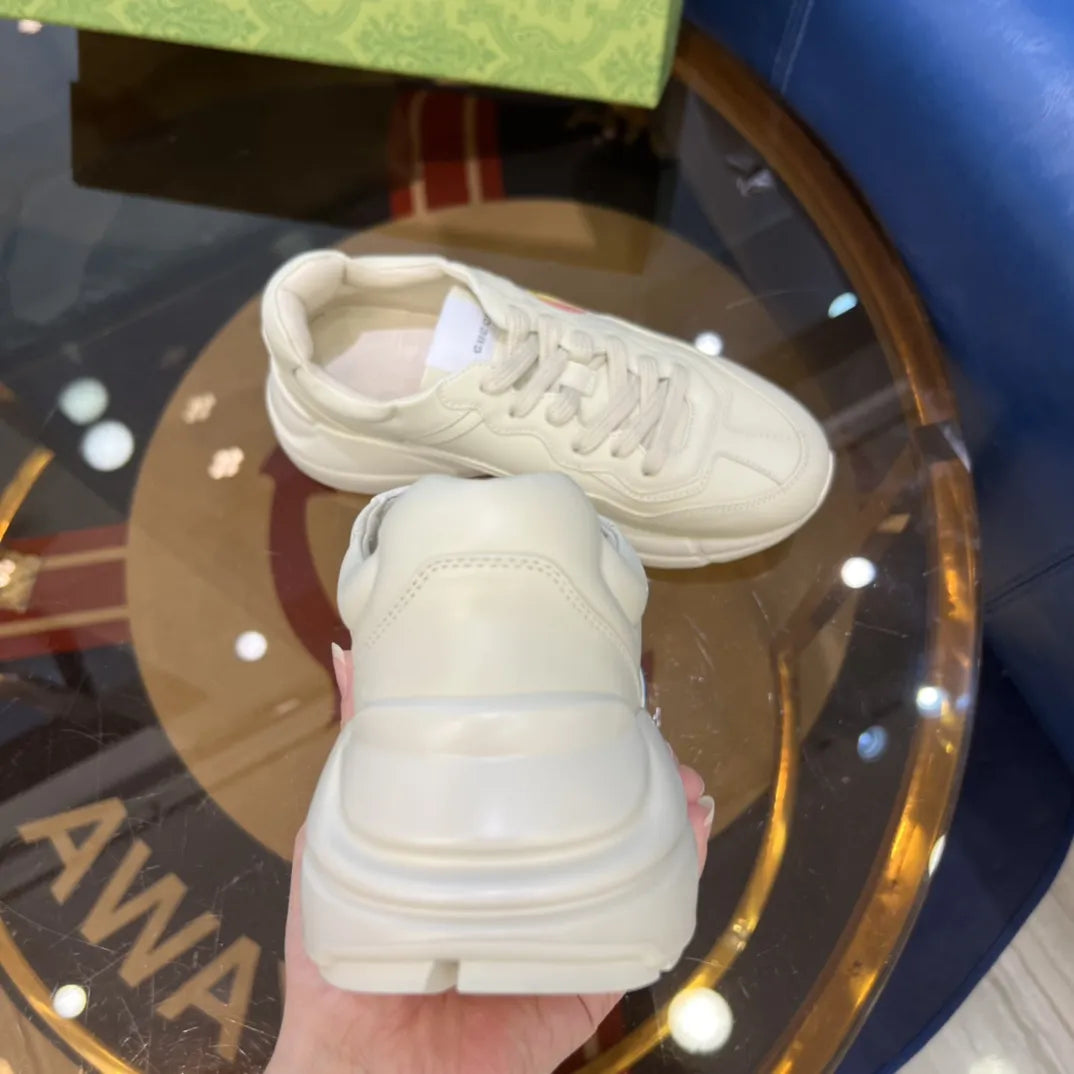 Gucci GG Beige Yellow Pink Blue Sneakers
