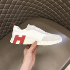 Hermes White Red Sneakers