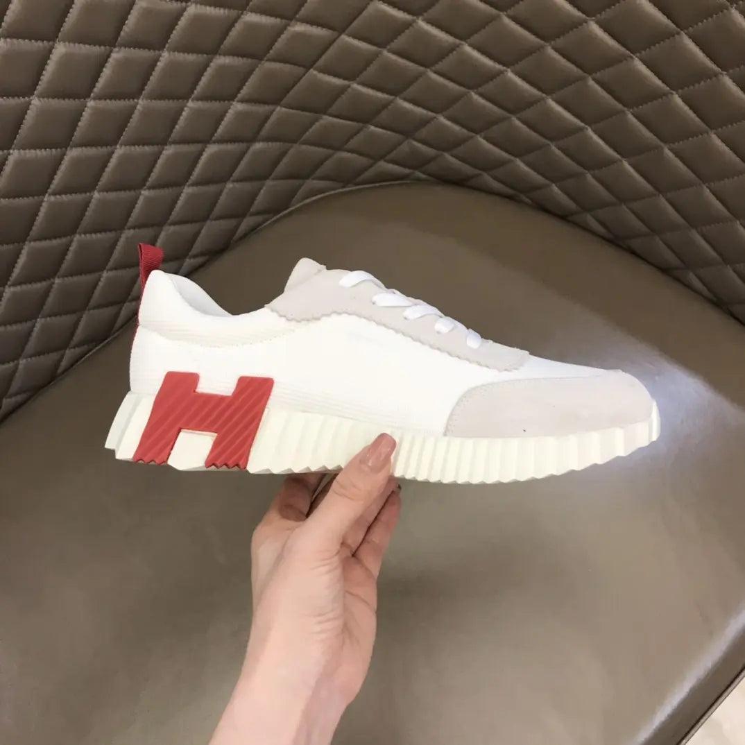 Hermes White Red Sneakers