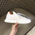 Hermes White Black Orange Sneakers