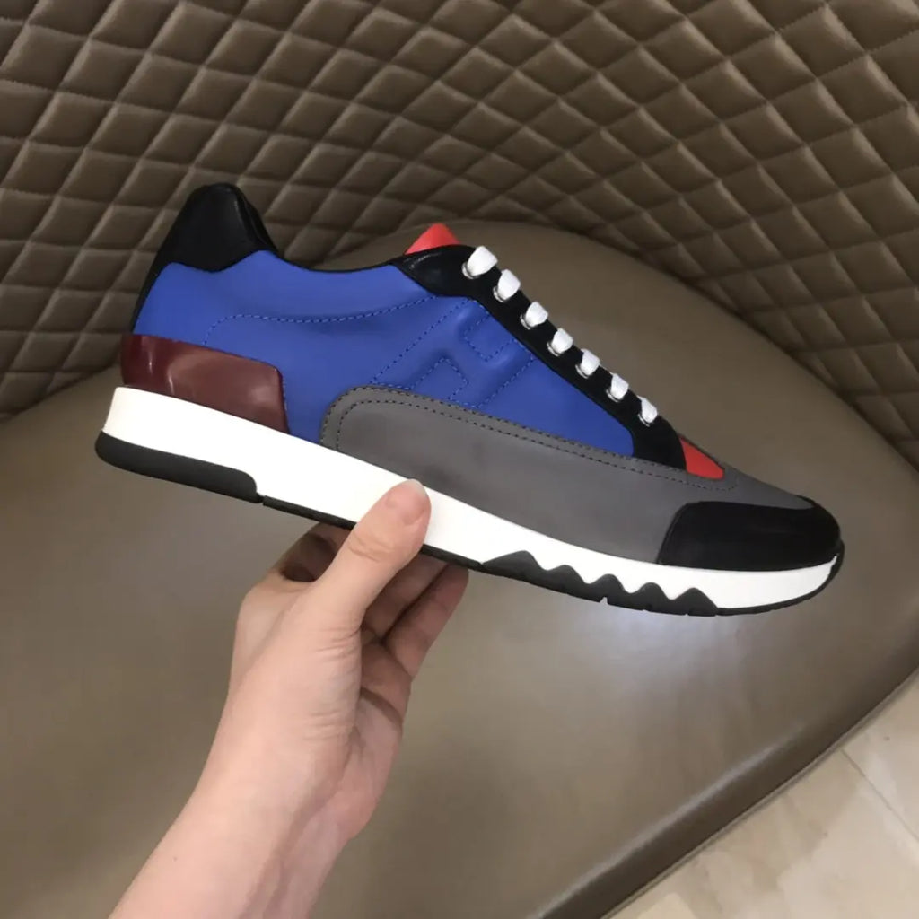 Hermes Blue Black Red Grey Sneakers