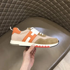 Hermes Paris Beige Orange White Sneakers