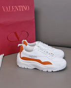 Valentino Garavani White Orange Sneakers