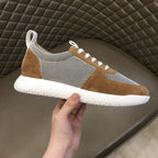 H Suede Mesh Brown White Sneakers