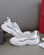 Valentino Garavani White Silver Grey Sneakers