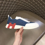 Hermes Blue White Sneakers