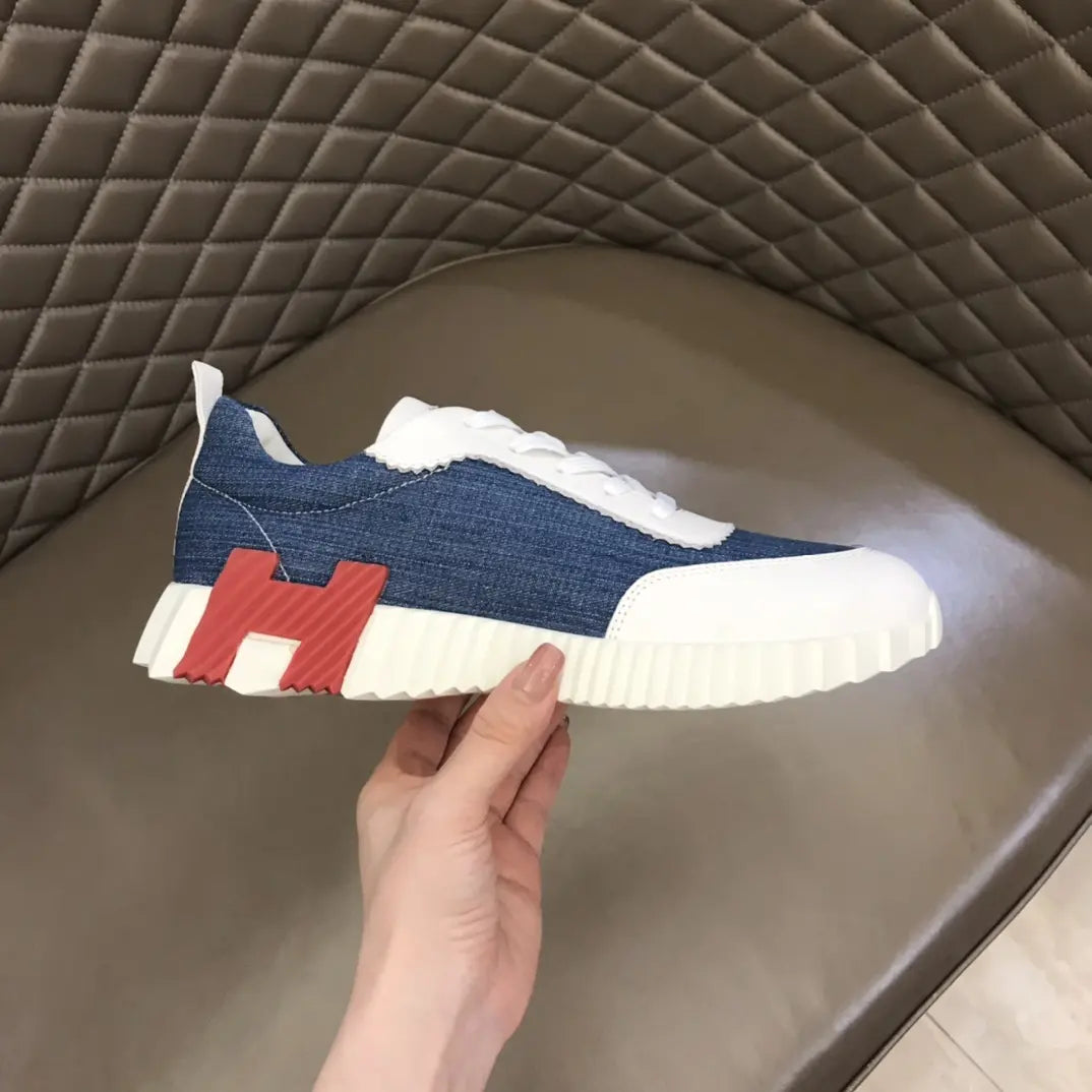 Hermes Blue White Sneakers