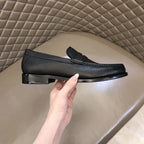 Gucci Black Leather Penny Loafers