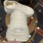 Thank Text White Cream Beige Sneakers