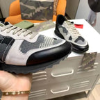 Valentino Rockrunner Black Grey Camo Sneakers