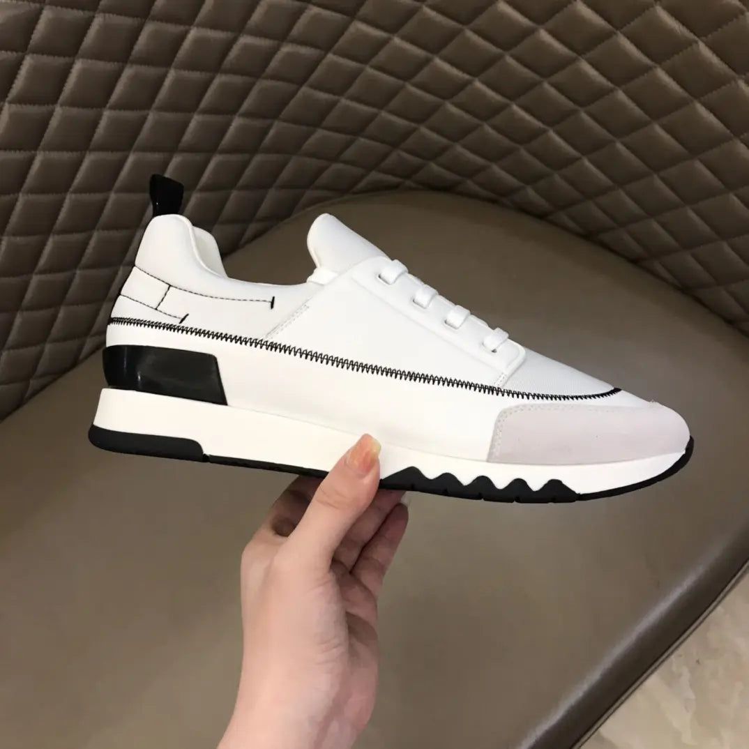 Hermes Paris White Black Sneakers