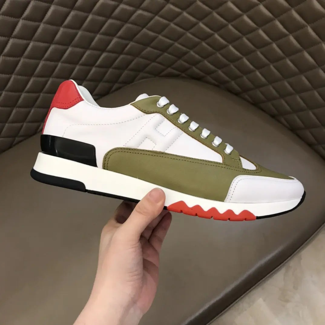 Hermes Bouncing White Green Red Sneakers