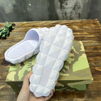 Valentino Garavani Quilted White Slides