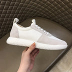 Hermes Paris White Light Gray Sneakers