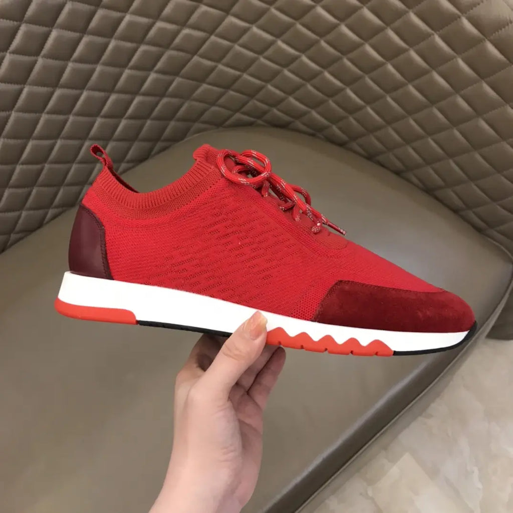 Hermes Bouncing Red White Orange Sneakers
