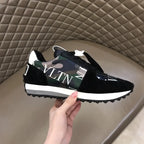 Valentino Black Camo Green White Sneakers