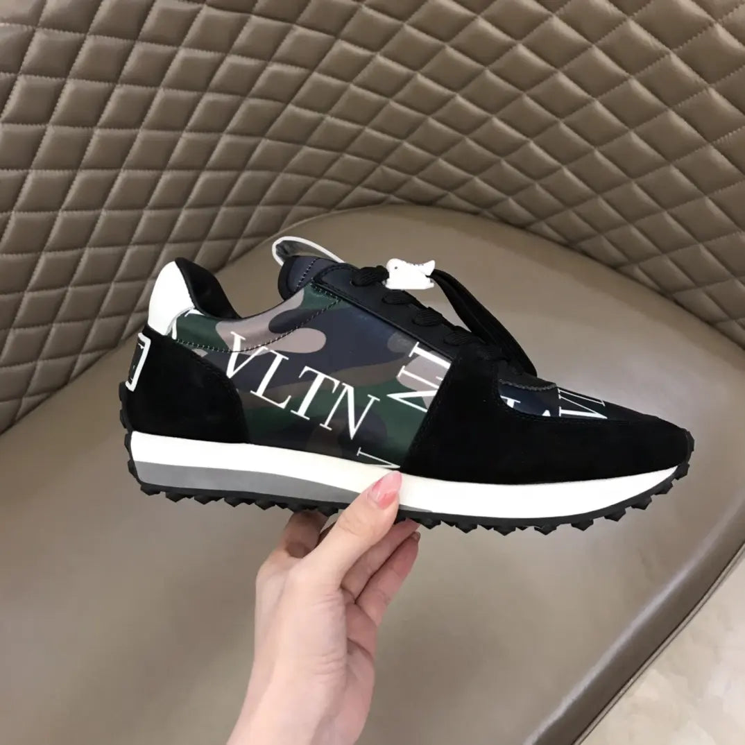 Valentino Black Camo Green White Sneakers
