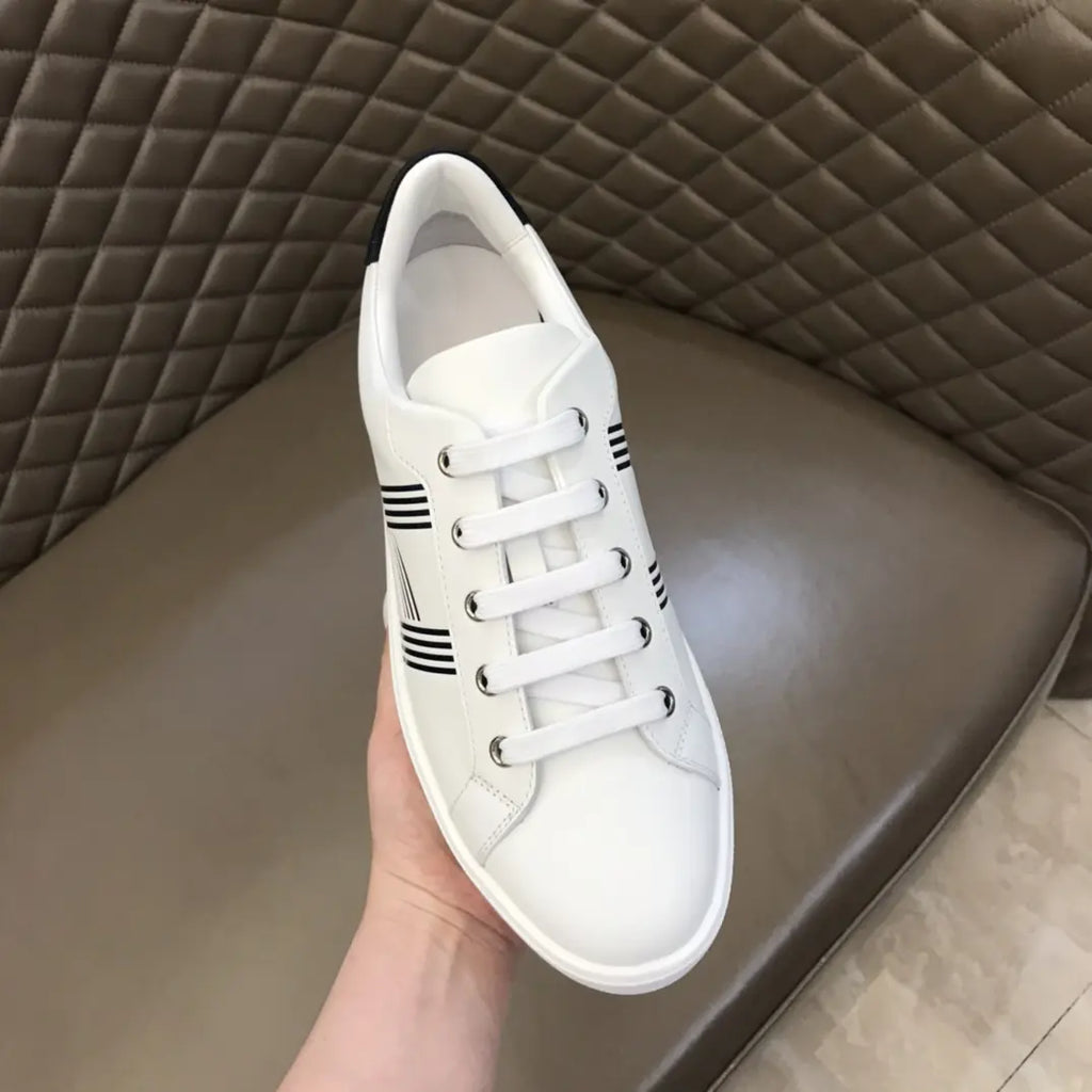 Hermes H Stripe White Black Sneakers
