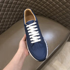 Hermès Paris Navy Blue Brown White Sneakers
