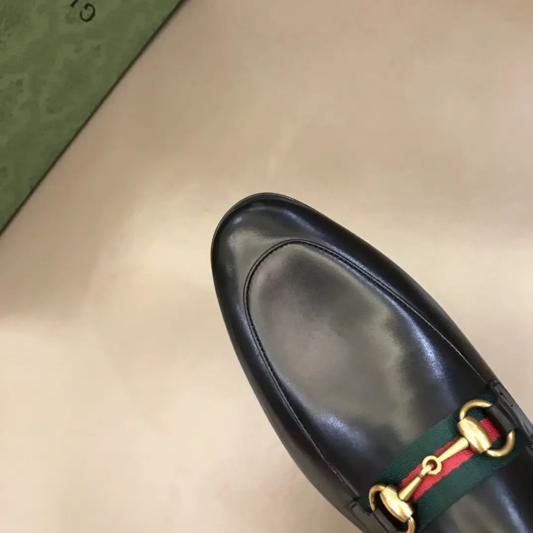 Gucci Horsebit Web Black Mules