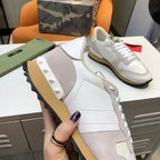 Valentino Garavani White Beige Brown Sneakers