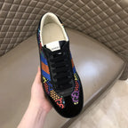 Gucci Ace Black Multicolor Orange Sneakers