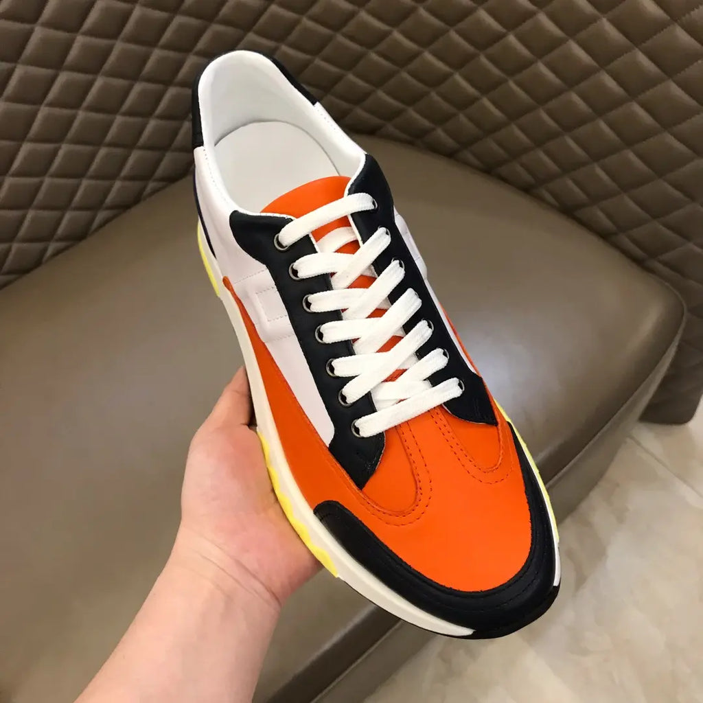 Hermes Bouncing Orange White Black Sneakers